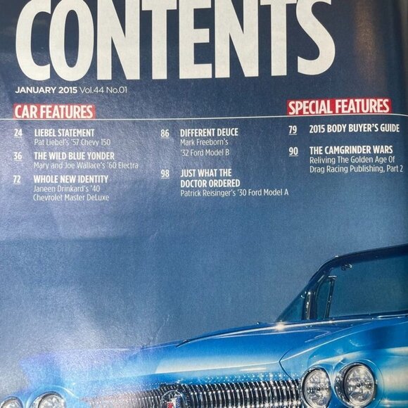 Street Rodder Magazine January 2015 u Vol 44  No 1 Car Restoration Tips Tricks T - Picture 4 of 8